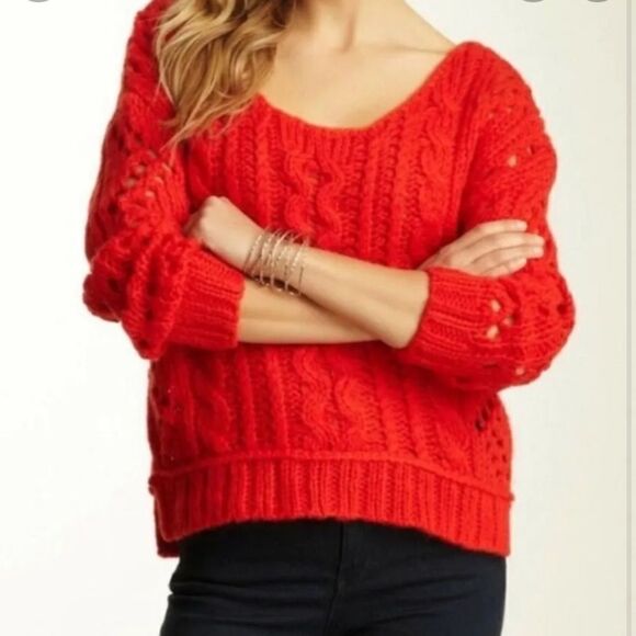 Free People Fluff Wildfire Sheer Pullover Sweater Feminine Casual Boho - Picture 5 of 14